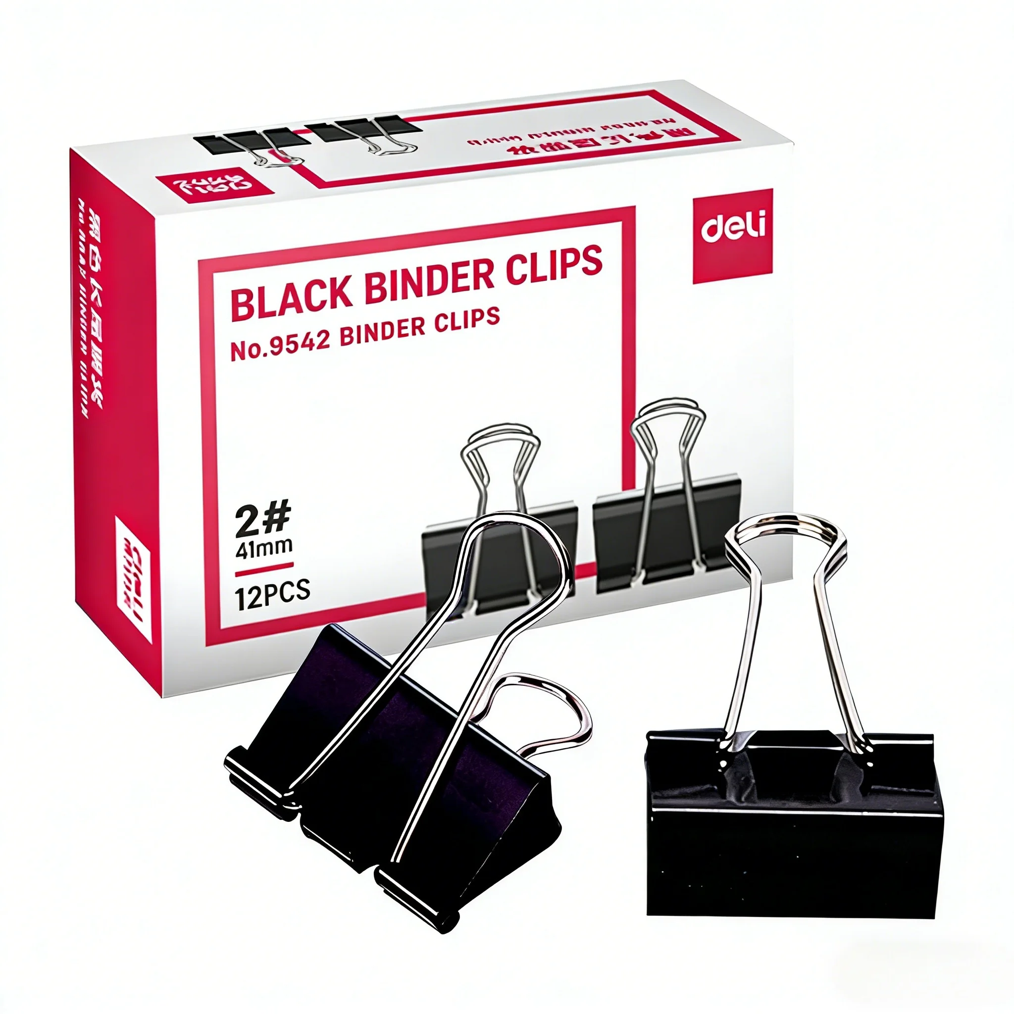 Binder Clip Assorted - Clips Negros Serie 954, 12 Piezas/Caja,