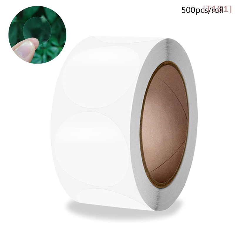Sticker Label Roll - 500 piezas/rollo de pegatinas redondas transparentes