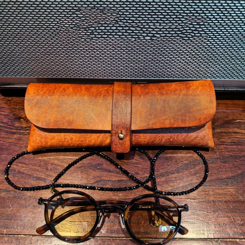 Tan Stationery & Office Supply - Cartera larga de cuero curtido estilo