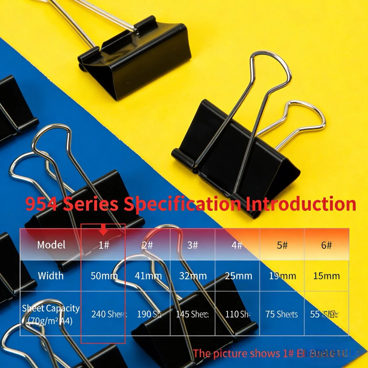 Clips Negros Serie 954, 12 Pie - Binder Clip Assorted reseña y precio