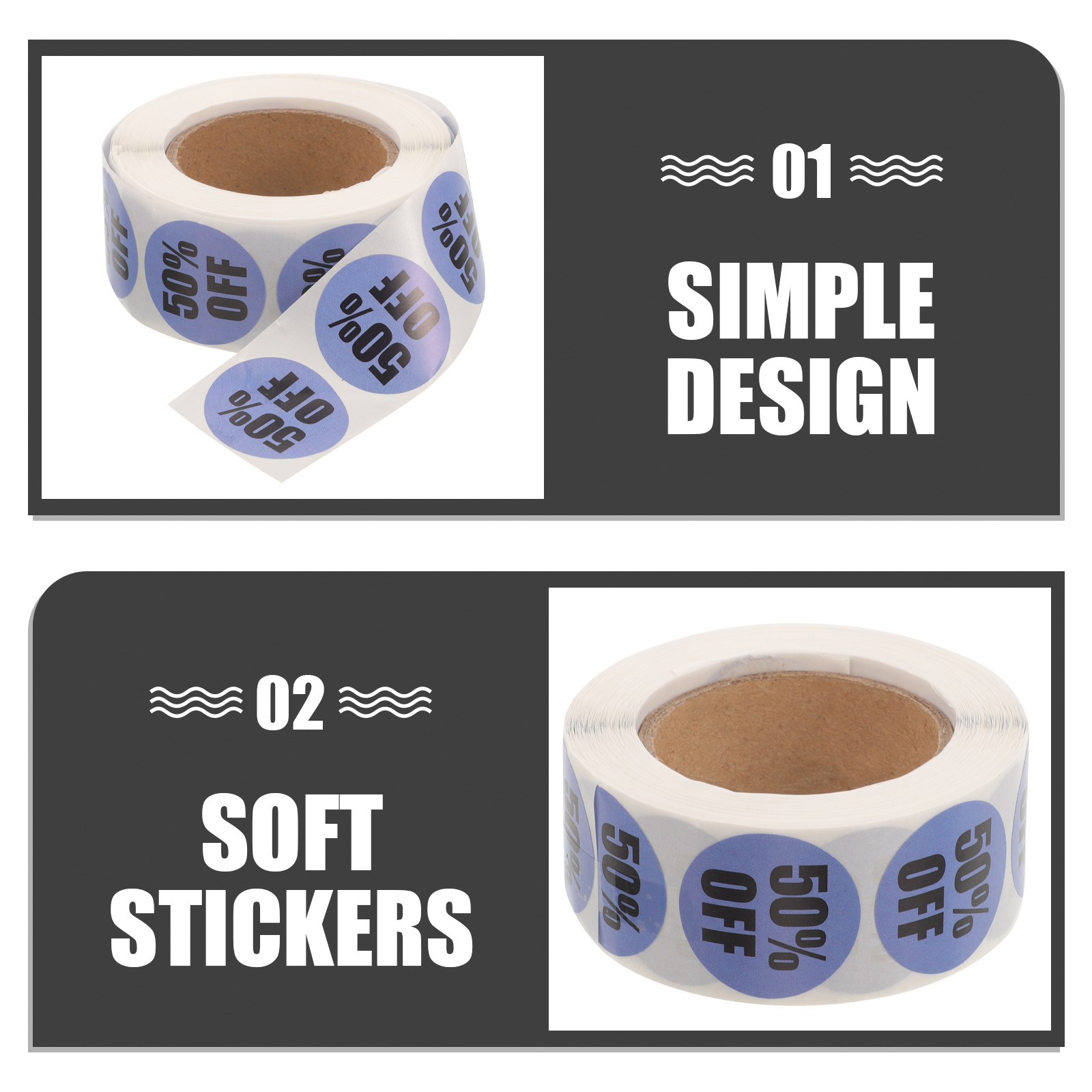 1 rollo de pegatinas redondas  - Sticker Label Roll reseña y precio